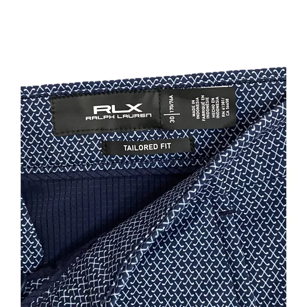 Ralph Lauren RLX Golf Shorts Men's 30W Tailored Fit Woven Navy Blue NEW - Picture 10 of 16